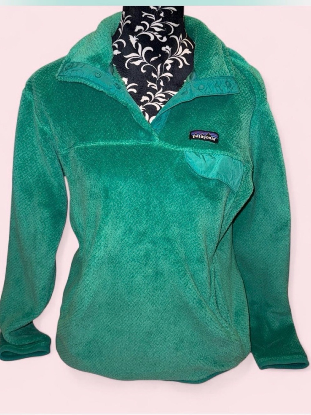 Patagonia Teal Green Women's Teddy Fleece Pullover